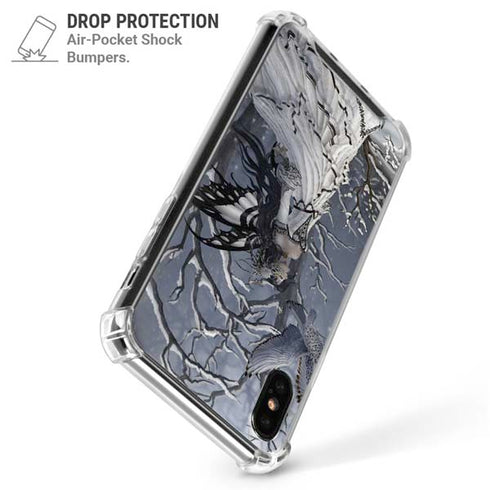 Fairy with Owl in Snow by Nene Thomas iPhone XS Max Clear Case